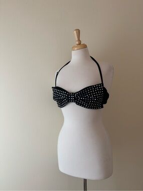 Kate Spade New York Rhinestone Bandeau Bikini Top | Black | Size M